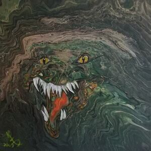 Art Print from my Original Work 10" x 10" "Smaug Monster" Acid Free